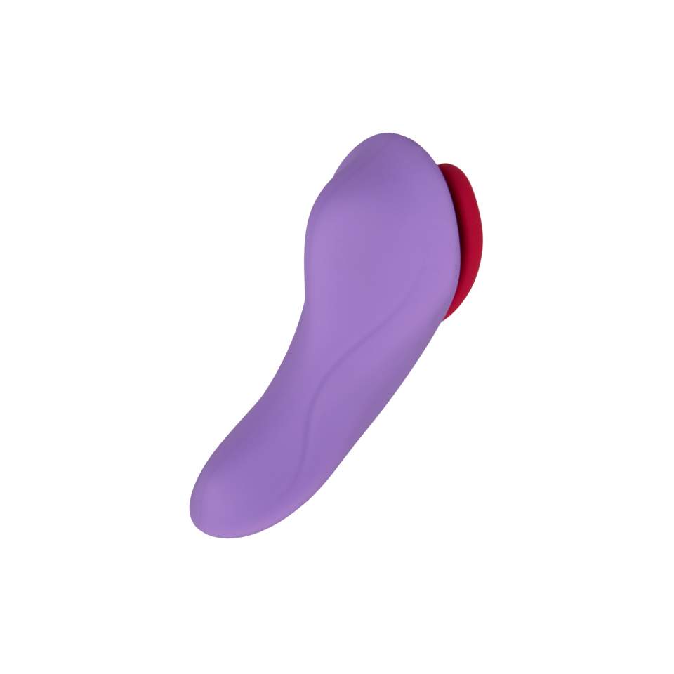 Oryginalny, mały silikonowy masażer z pilotem, 9 funcji wibracji: SERCE KLEJNOTU z kolorze fioletowym