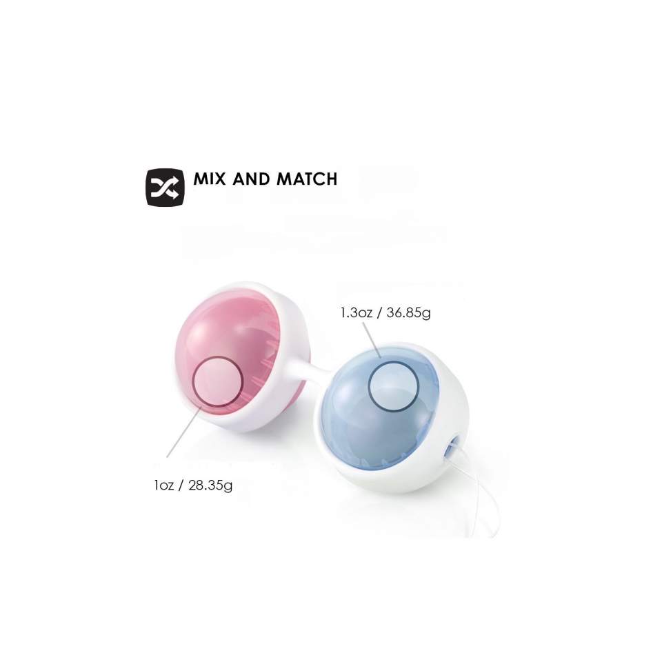 Ekskluzywne różowe i niebieskie kulki gejszy Lelo Luna Beads Mini – 2,9-3,6 cm