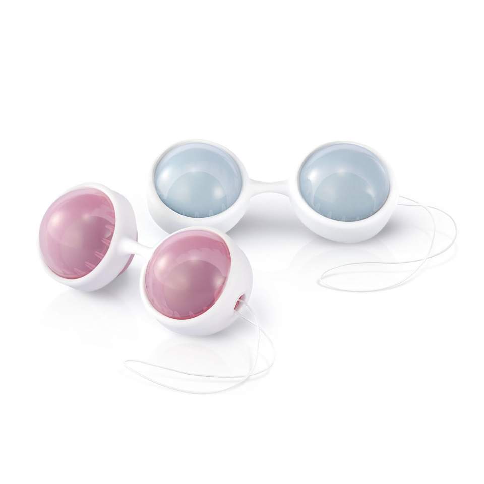Ekskluzywne różowe i niebieskie kulki gejszy Lelo Luna Beads Mini – 2,9-3,6 cm