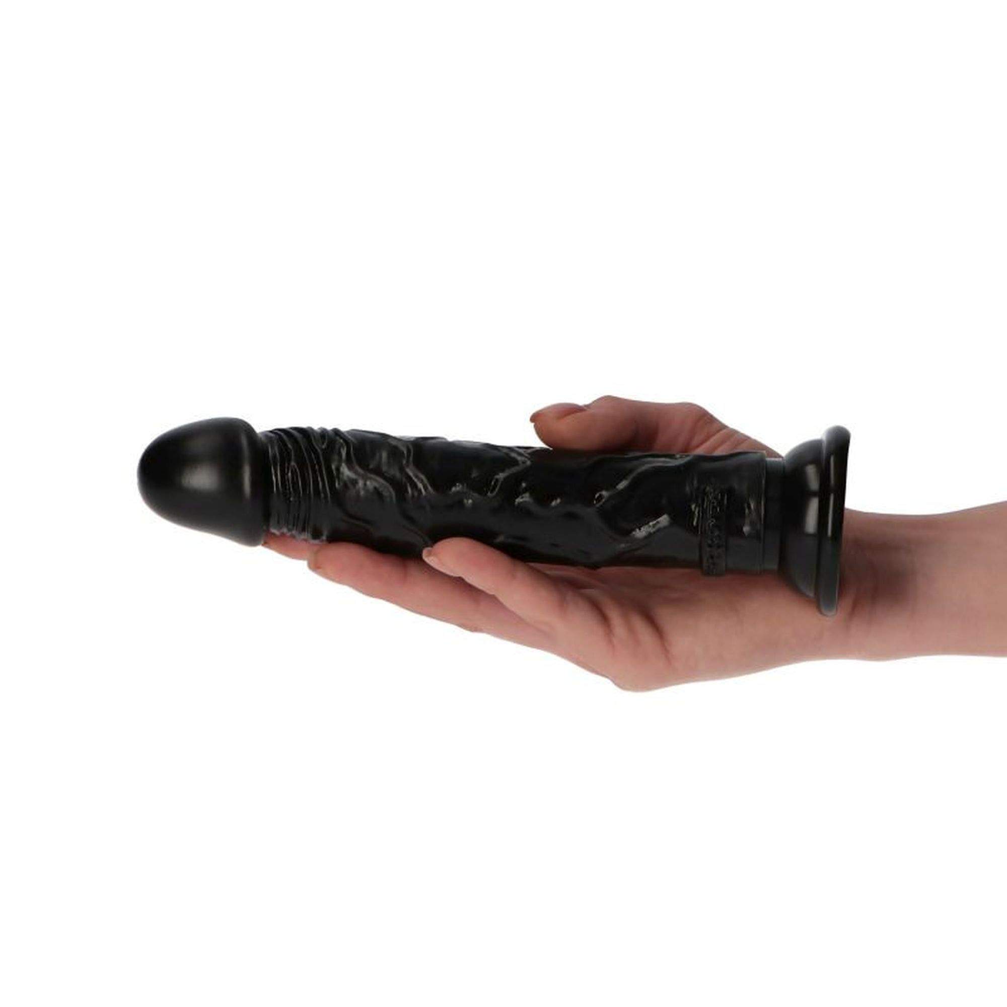 Czarne realistyczne  dildo z przyssawką - 16,5 cm