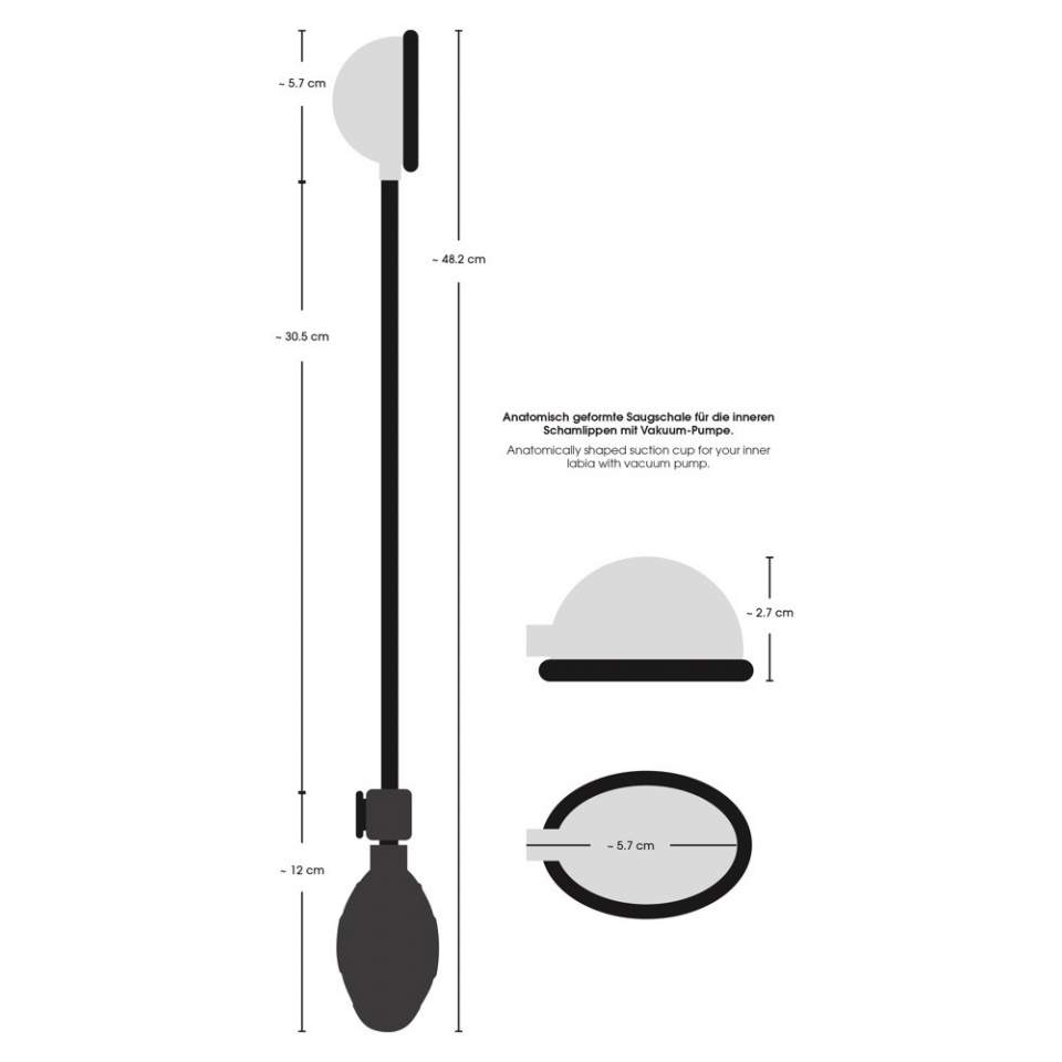 Transparentna silikonowa ręczna pompka waginalna