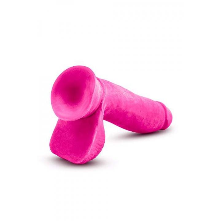 Realistyczne różowe dildo na przyssawce z jądrami ok.17,5cm