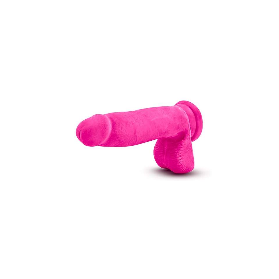 Realistyczne różowe dildo na przyssawce z jądrami ok.17,5cm