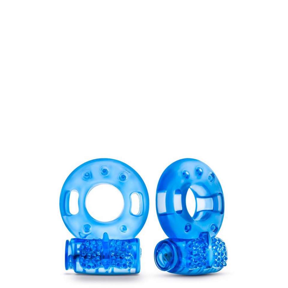 Nioebieski pierścienie wibrujące Stay Hard - zestaw 2 sztuki