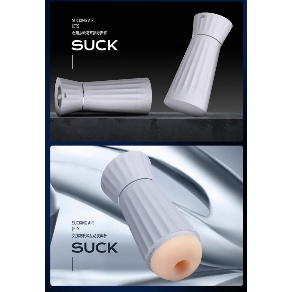 Masturbator męski: Interaktywny dźwięk, 9 prędkości wibracji, 9 prędkości ssania