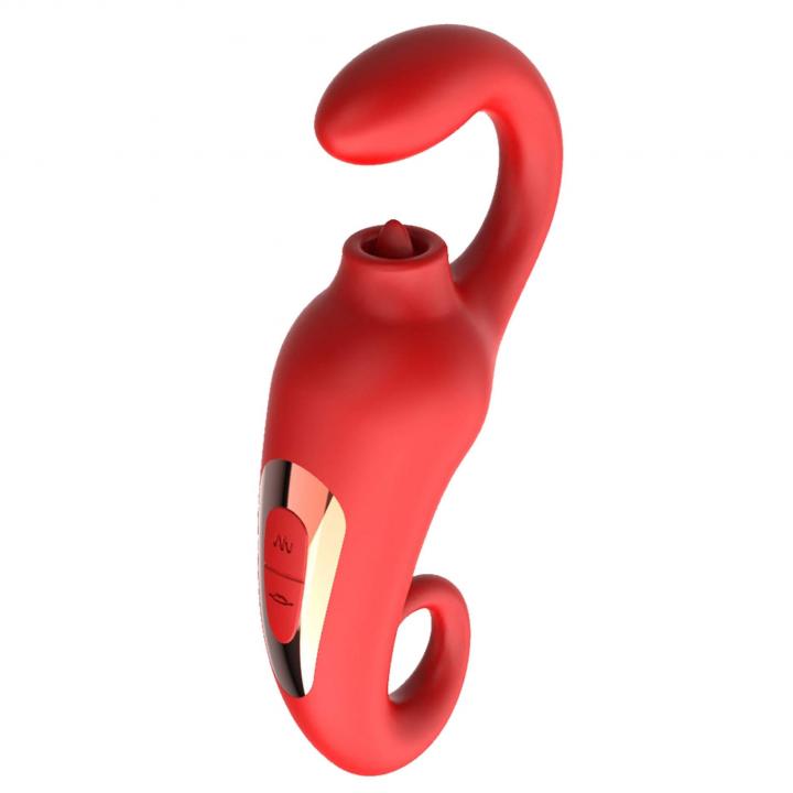 Wibrator i masażer w jednym:, 10 funkcji wibracji + 10 częstotliwości lizania językiem, ładowanie USB