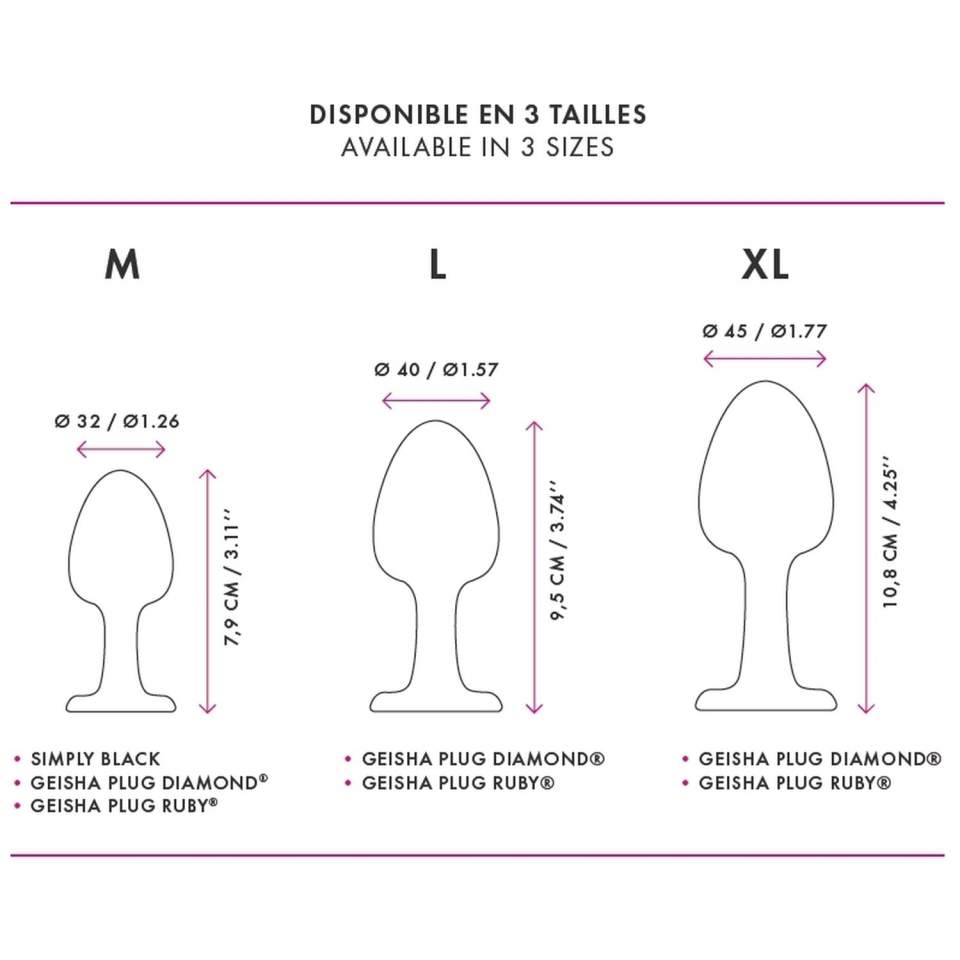Korek analny z kryształkiem zawierająca wewnątrz kulkę- rozmiar M