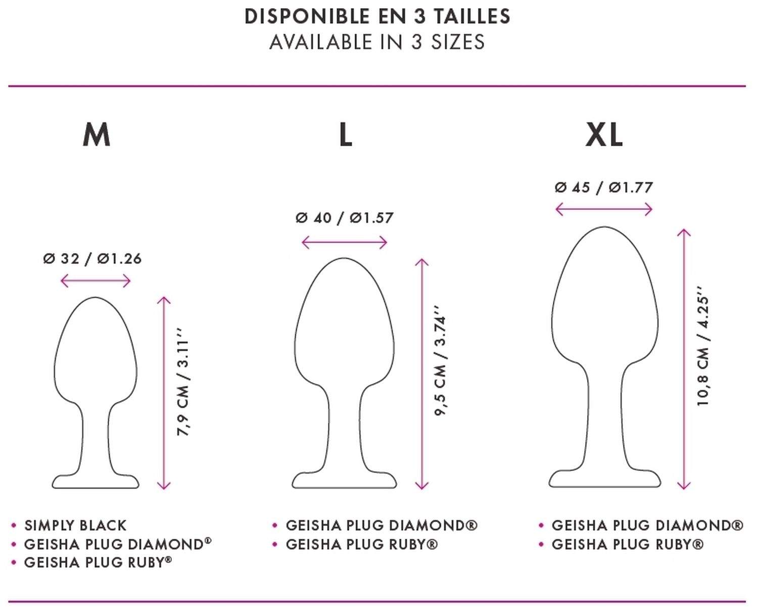 Korek analny z kryształkiem zawierająca wewnątrz kulkę- rozmiar XL