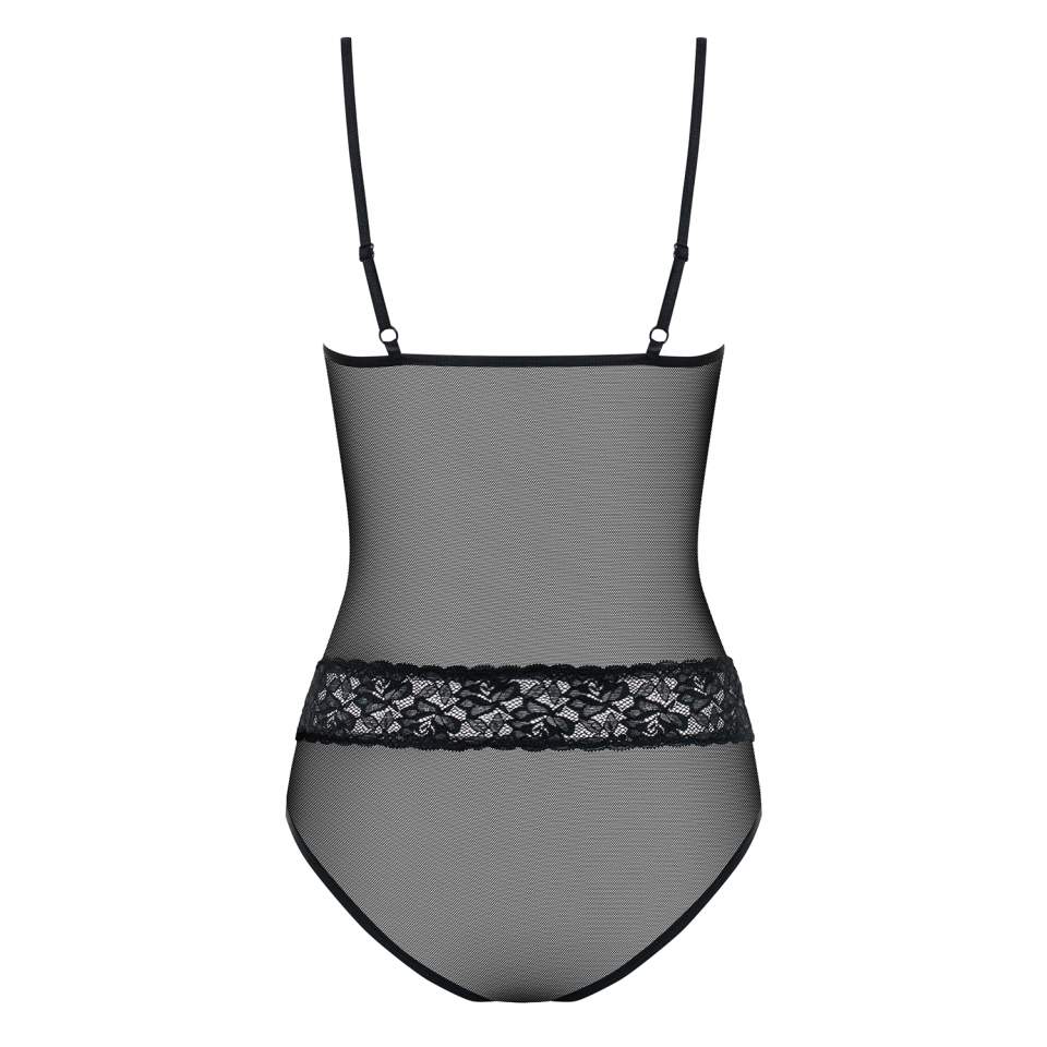 Prześwitujące body Obsessive 812-TED-1 w czarnym kolorze