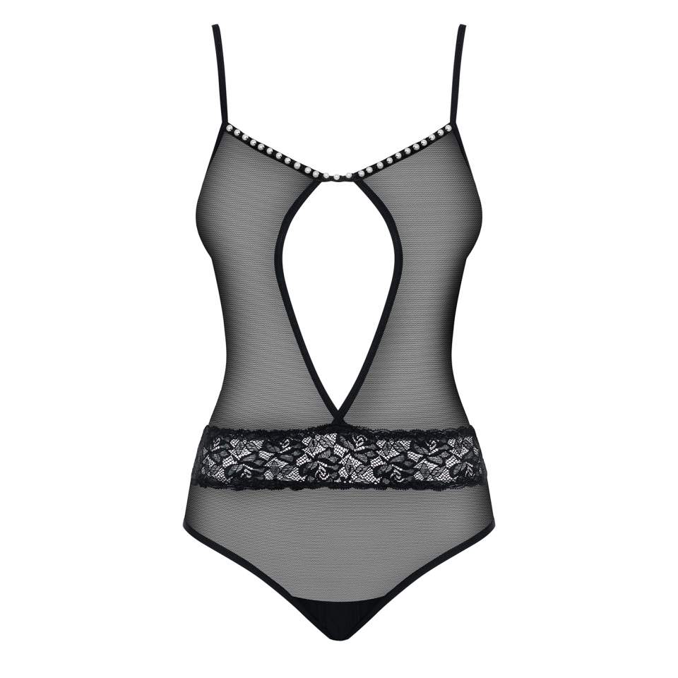Prześwitujące body Obsessive 812-TED-1 w czarnym kolorze
