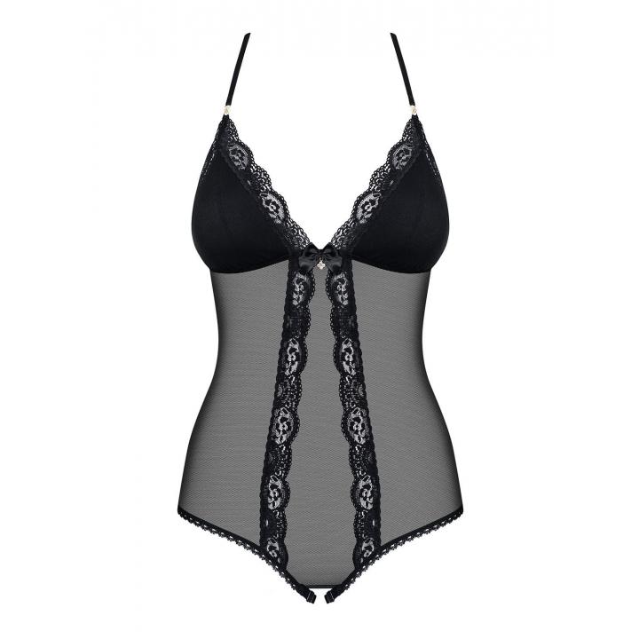 Czarne Body Obsessive 841-TED-1 to bielizna seksowna i elegancka 