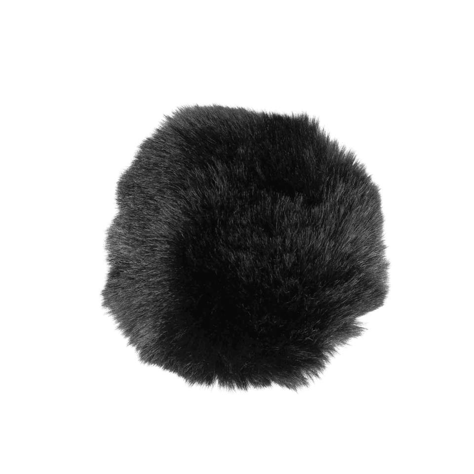 Srebrny korek analny z ogonkiem królika w kolorze czarnym