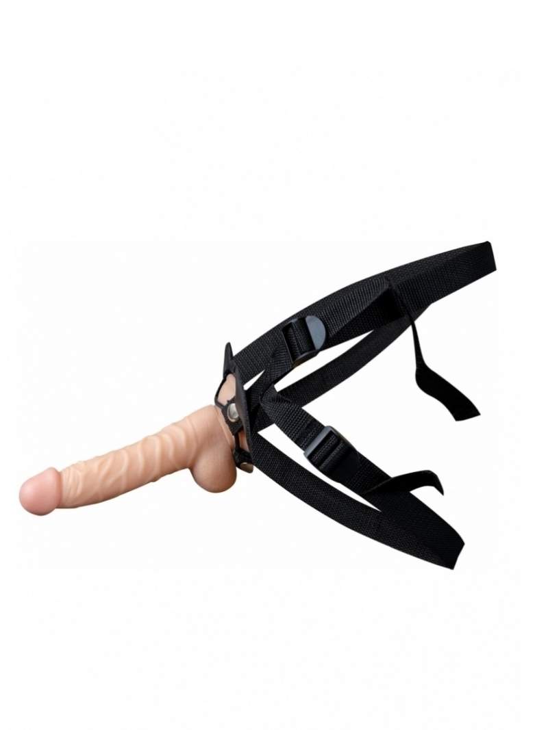 Uprząż z dildo wykonane z wysokiej jakości elastycznego PVC (strap-on) + regulowany pasek