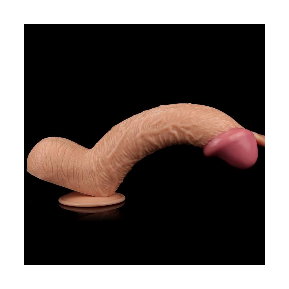 Realistycznego dildo w rozmiarze "king" z przyssawką- długość: 28cm, średnica: 5,6cm