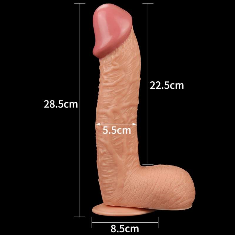 Realistycznego dildo w rozmiarze "king" z przyssawką- długość: 28cm, średnica: 5,6cm