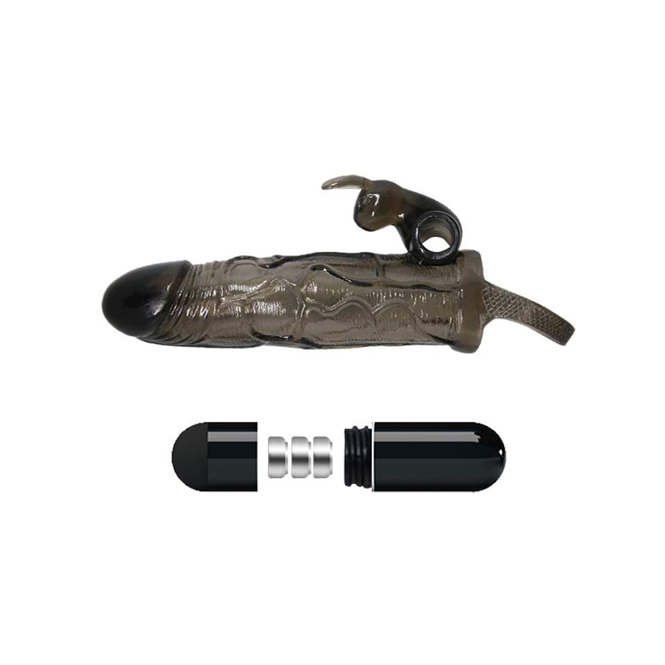 Nakładka na penisa zwiększajaca rozmiar + dodatkowa stymulacja mini wibratorem