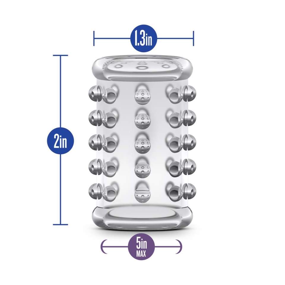 Przeźroczysta nakładka na penisa z wypustkami 2