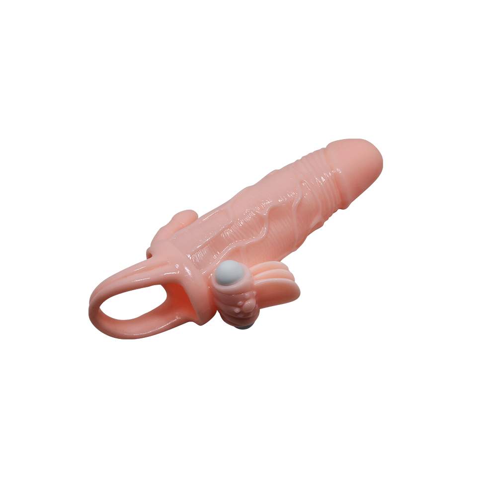 Nakładka na penisa wydłużająca i pogrubiąjaca + dodatkowy mini wibrator