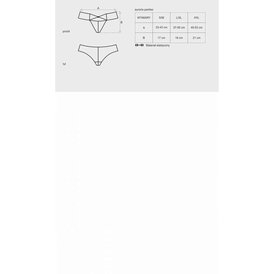 Niebieskie figi Obsessive Auroria z kokardą