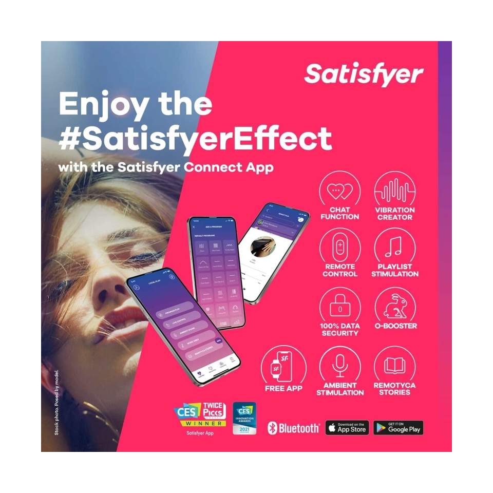 Satisfyer Ribbed Petal jajeczko wibrujące do stymulacji puntku G sterowane aplikacją + pilot
