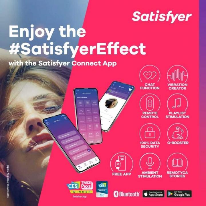 Satisfyer Ribbed Petal jajeczko wibrujące do stymulacji puntku G sterowane aplikacją + pilot (kolor rózowy)