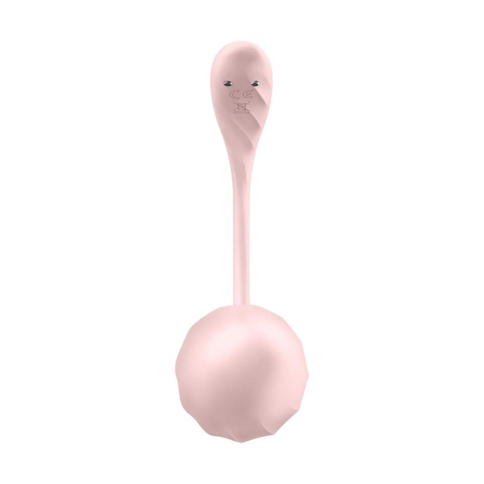 Satisfyer Ribbed Petal jajeczko wibrujące do stymulacji puntku G sterowane aplikacją + pilot (kolor rózowy)