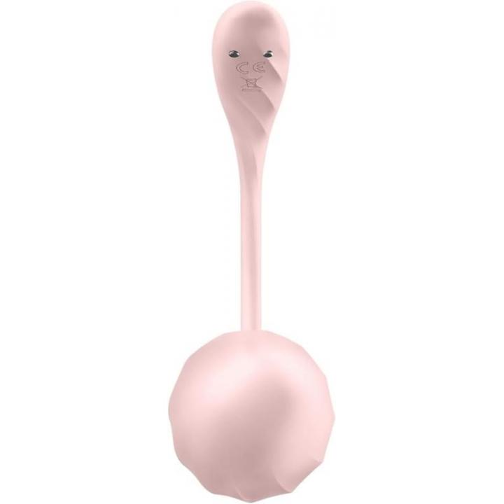 Satisfyer Ribbed Petal jajeczko wibrujące do stymulacji puntku G sterowane aplikacją + pilot (kolor rózowy)