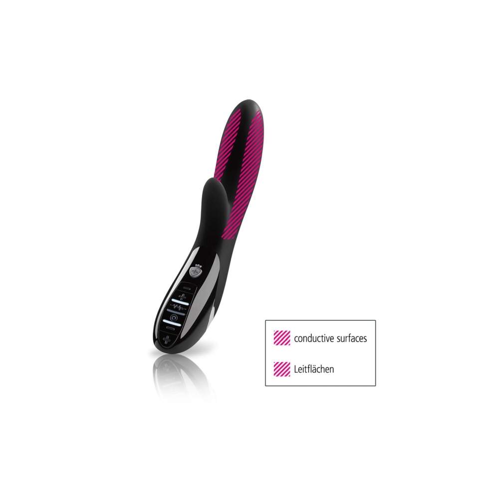 Czarny elektrostymulujący wibrator króliczek Mystim Daring Danny