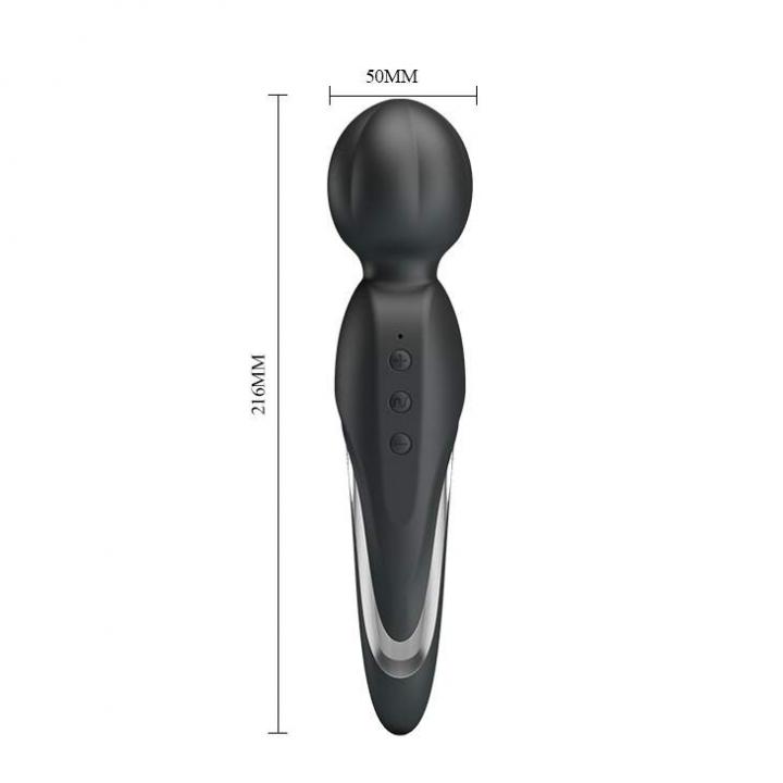 Czarny silikonowy masażer łechtaczki – 7 funkcji wibracji