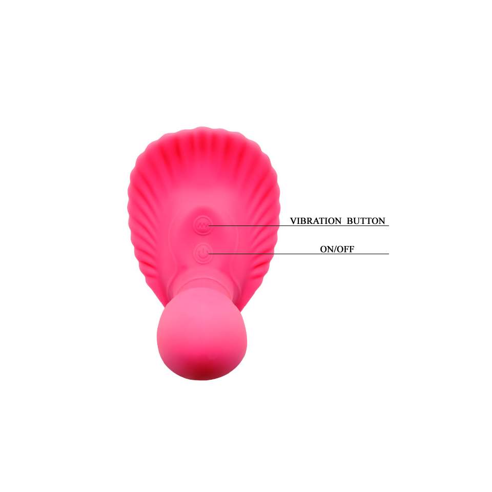 Różowy wibrator dla par w formie muszelki sterowany przez pilota – 30 trybów