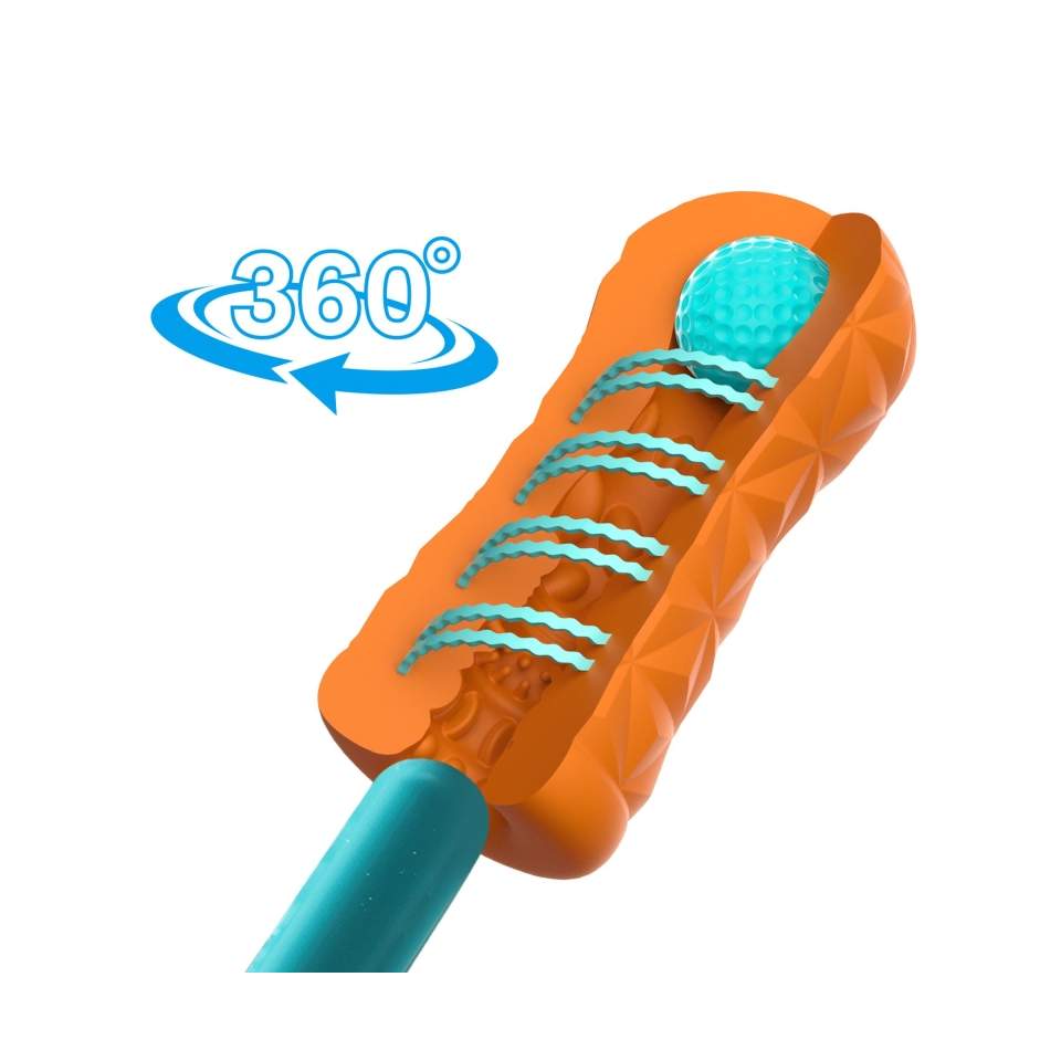 Przeźroczysty masturbator wielokrotnego użytku wyposażony jest w wirującą spiralę i stymulującą kulkę wewnątrz