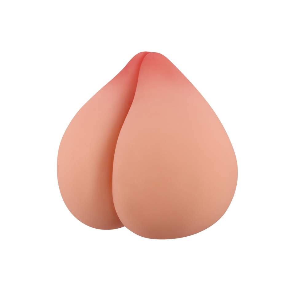 Atrakcyjny masturbator w cielistym kolorze - kształtem przypominający miniaturowy tyłeczek i pierś