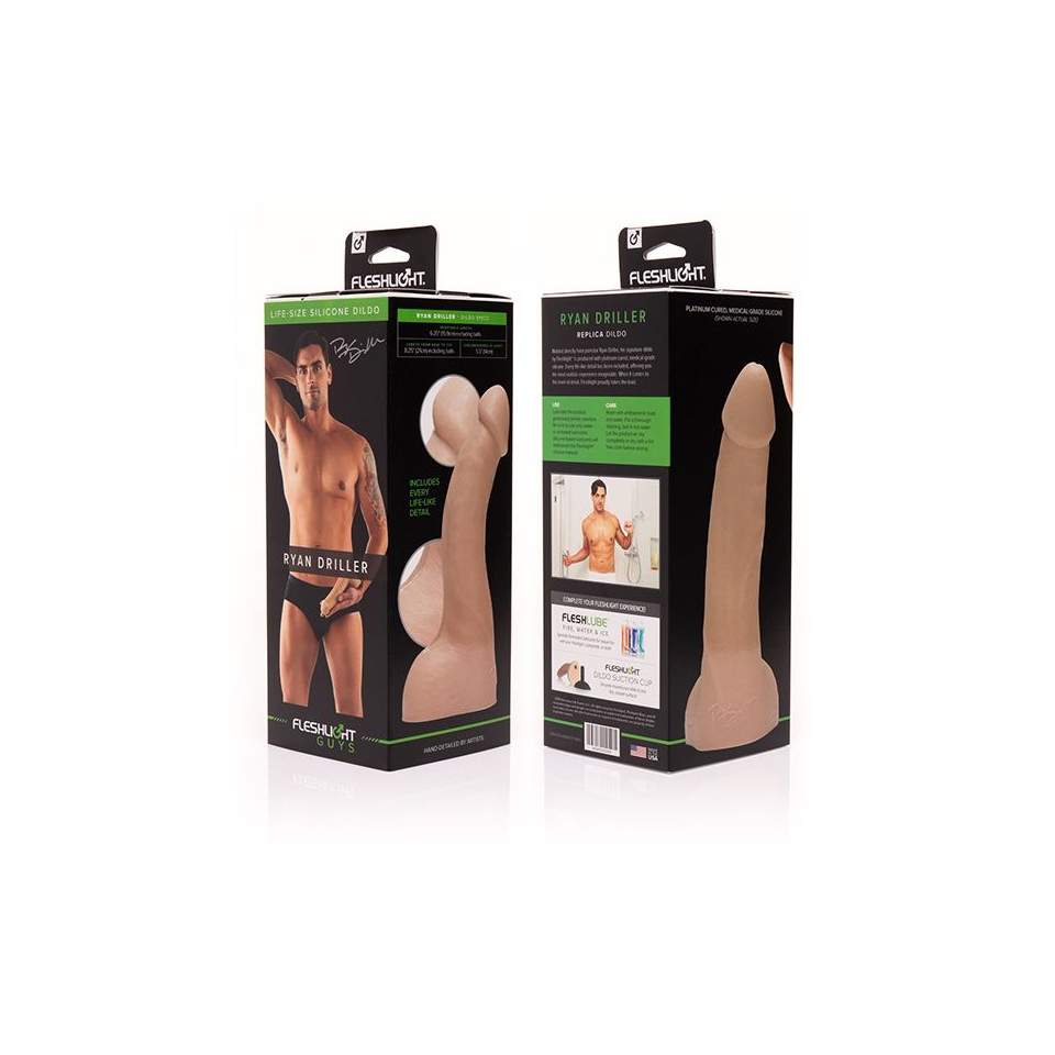Realistyczne silikonowe dildo Fleshligt – Ryan Driller 22,2 cm