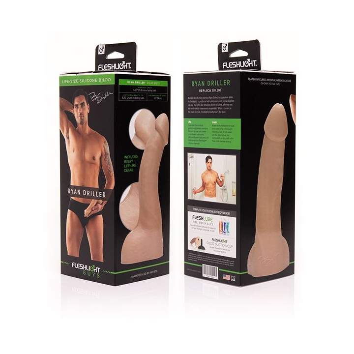 Realistyczne silikonowe dildo Fleshligt – Ryan Driller 22,2 cm