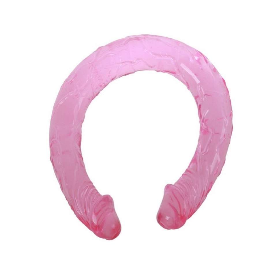 Dwustronne różowe dildo 45cm