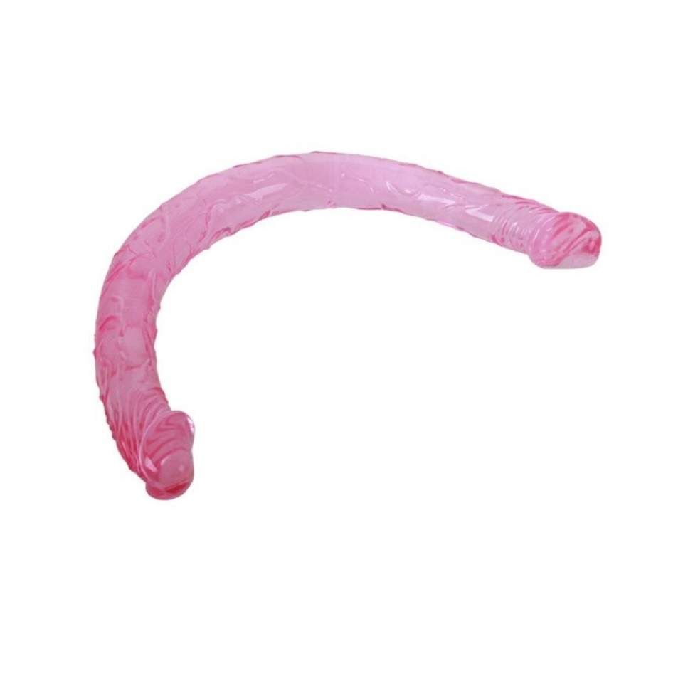 Dwustronne różowe dildo 45cm