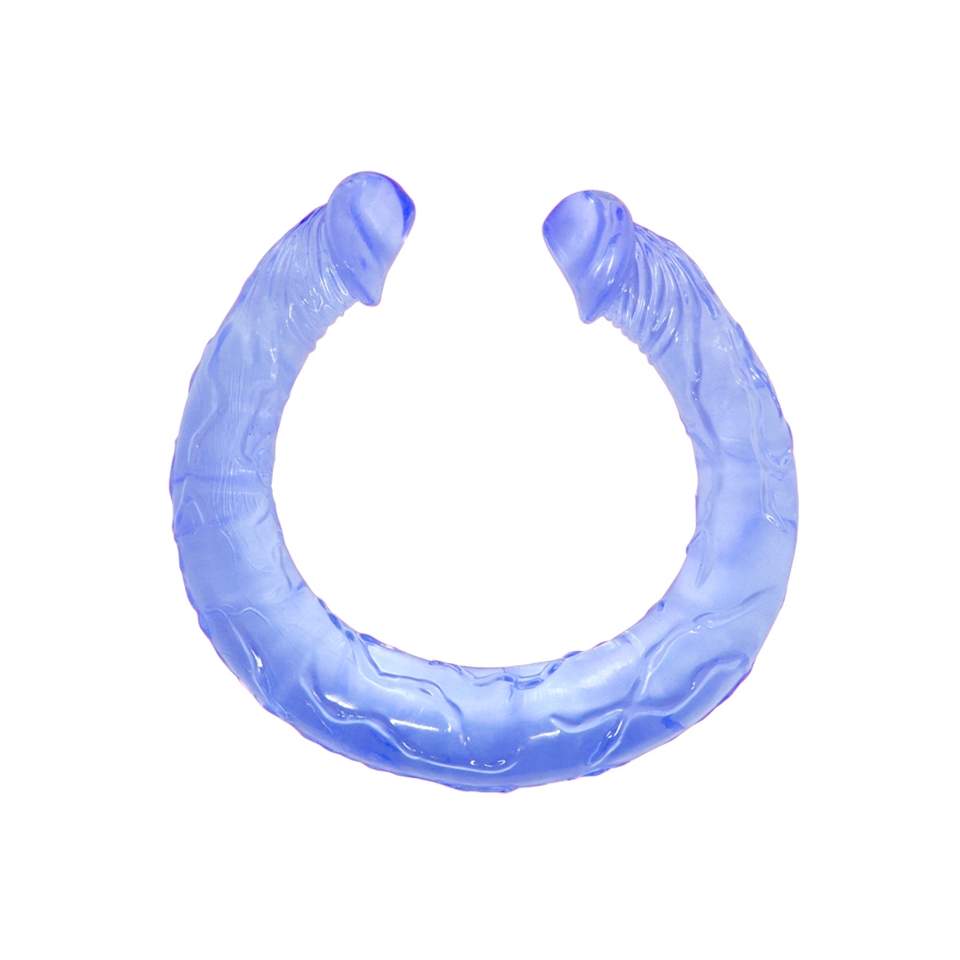 Dwustronne niebieskie dildo 45cm