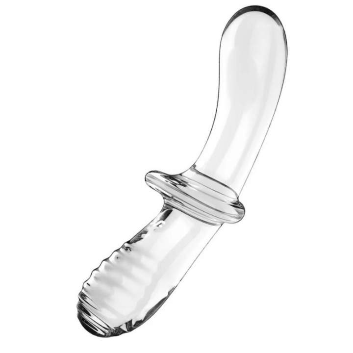 Dwustronne dildo ze szkła borokrzemowego- do eksperymentów z ciepłem i zimnem Satisfyer Double Crystal