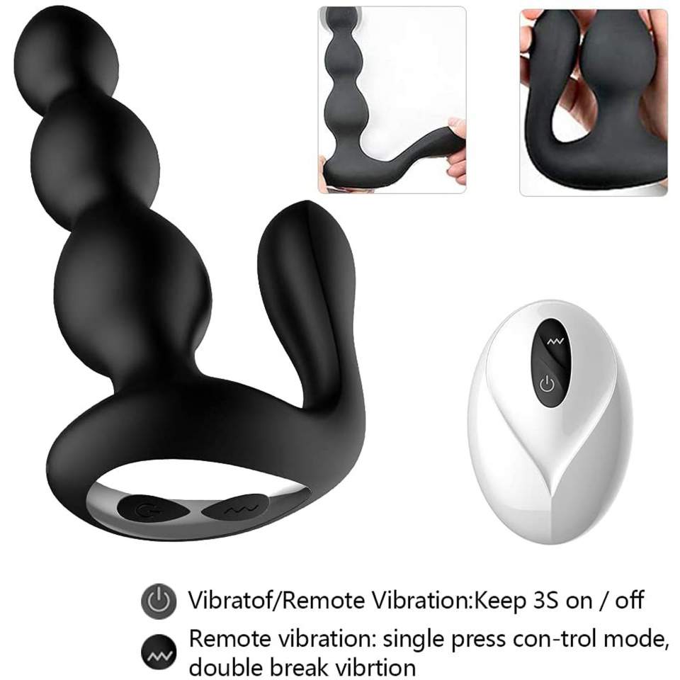 Silikonowe kulki analne- zdalnie sterowane do stymulacji punkt P (prostaty) oraz punktu G u kobiety 2w1