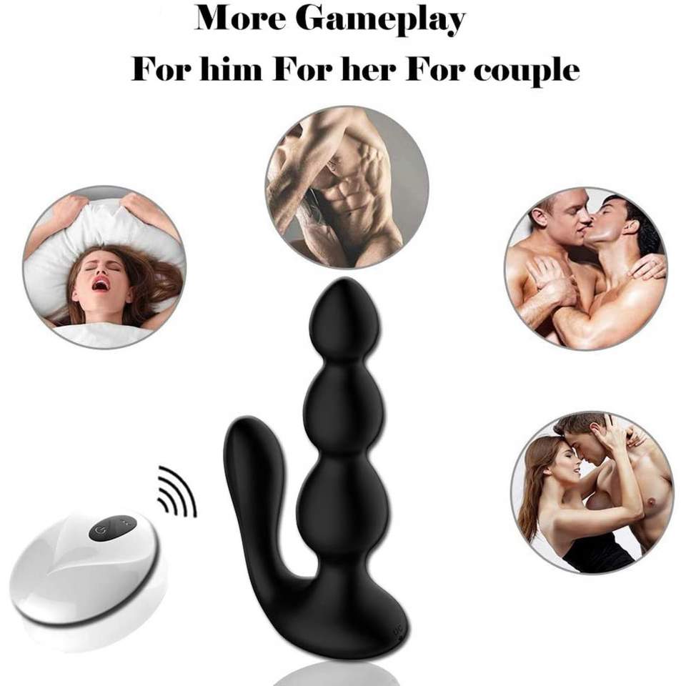 Silikonowe kulki analne- zdalnie sterowane do stymulacji punkt P (prostaty) oraz punktu G u kobiety 2w1