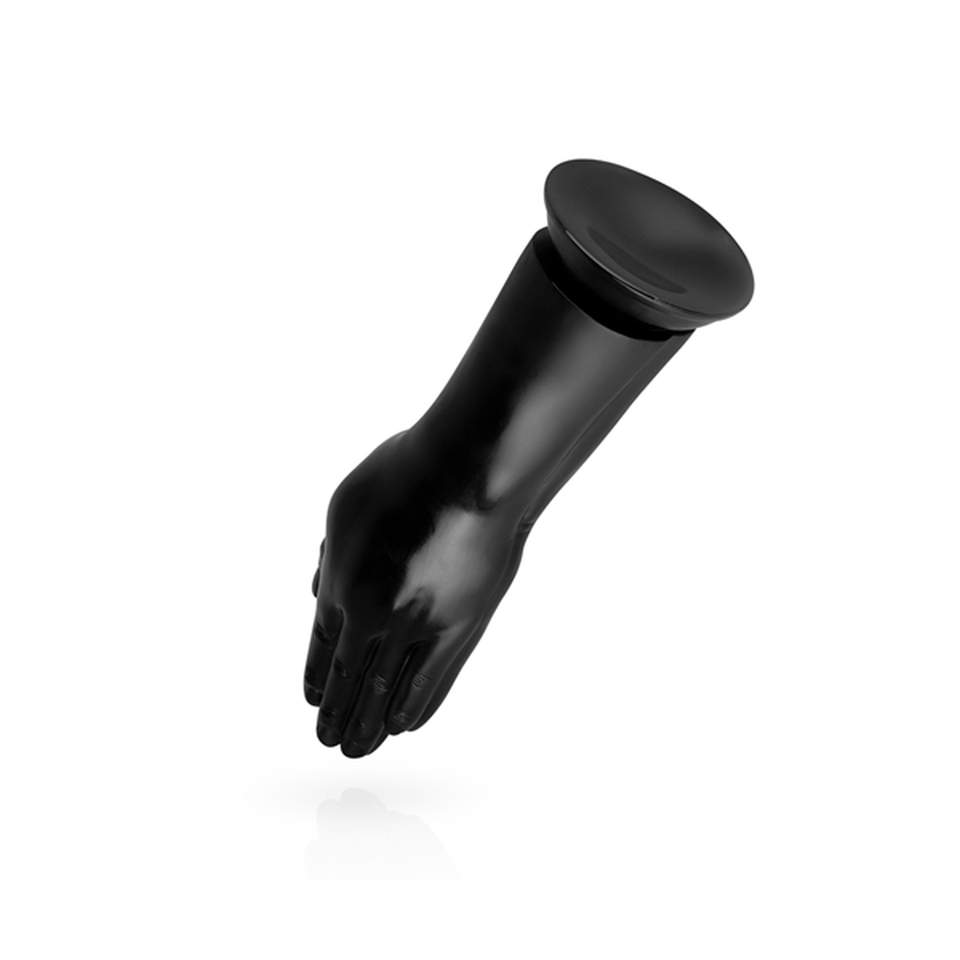 Realistyczna podwójna dłoń do fistingu i zabaw analnych 28,7cm - dildo z PVC w kolorze czarnym