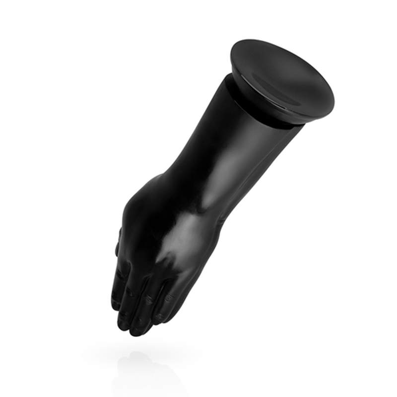 Realistyczna podwójna dłoń do fistingu i zabaw analnych 28,7cm - dildo z PVC w kolorze czarnym