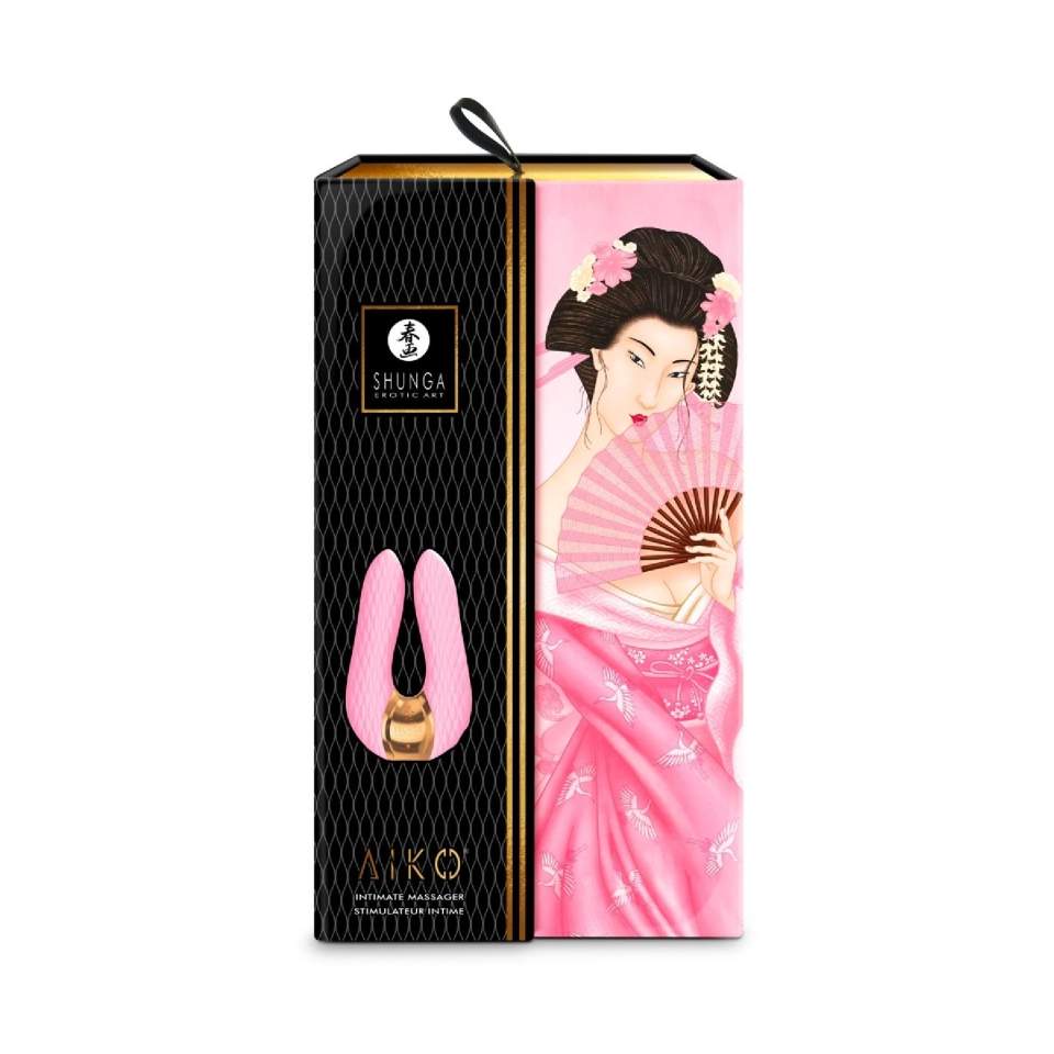 Luksusowy podwójny wibrator z 2 elastycznymi wibro-palcam wykonany z silikonu w kolorze różowym