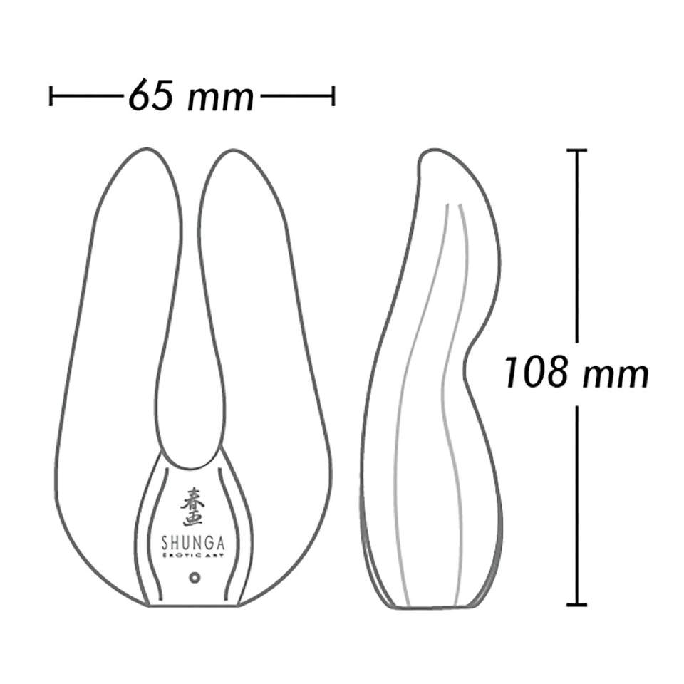 Luksusowy podwójny wibrator z 2 elastycznymi wibro-palcam wykonany z silikonu w kolorze różowym