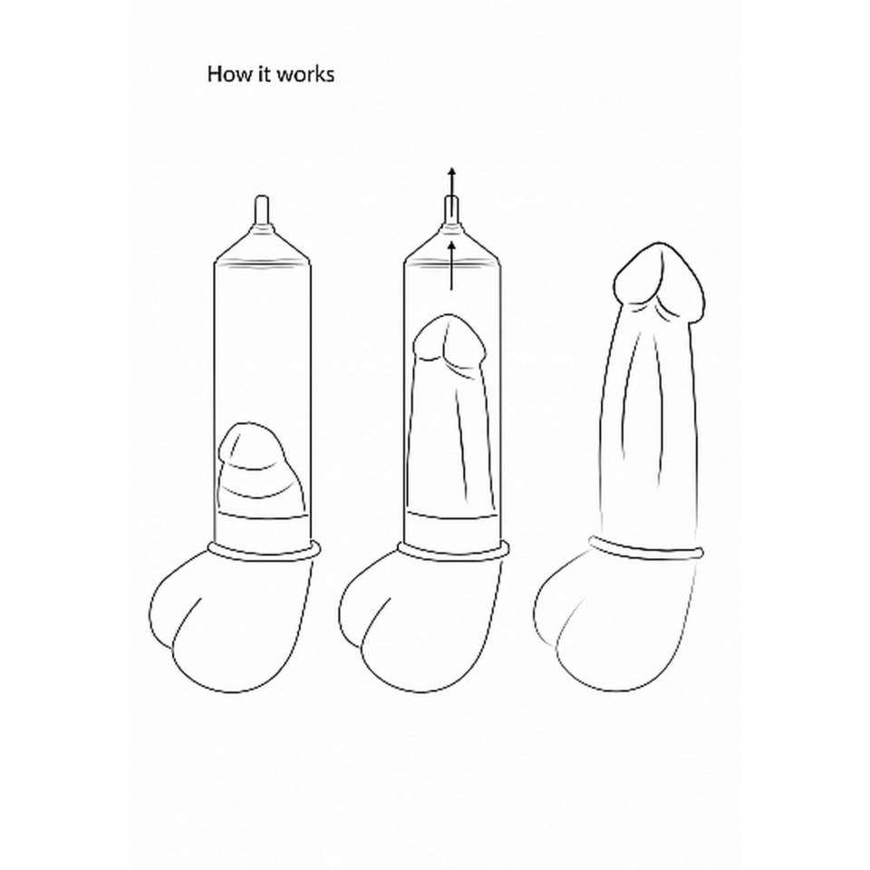 Pompka próżniowa do Powiększania Penisa dla mężczyzm- transparentna: 23cm