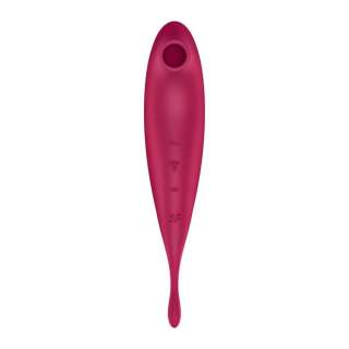 Wibrator i mazażer 2w1: zabawka, łącząca w sobie pulsujące powietrze, z wibratorem punktowym Satisfyer Twirling Pro