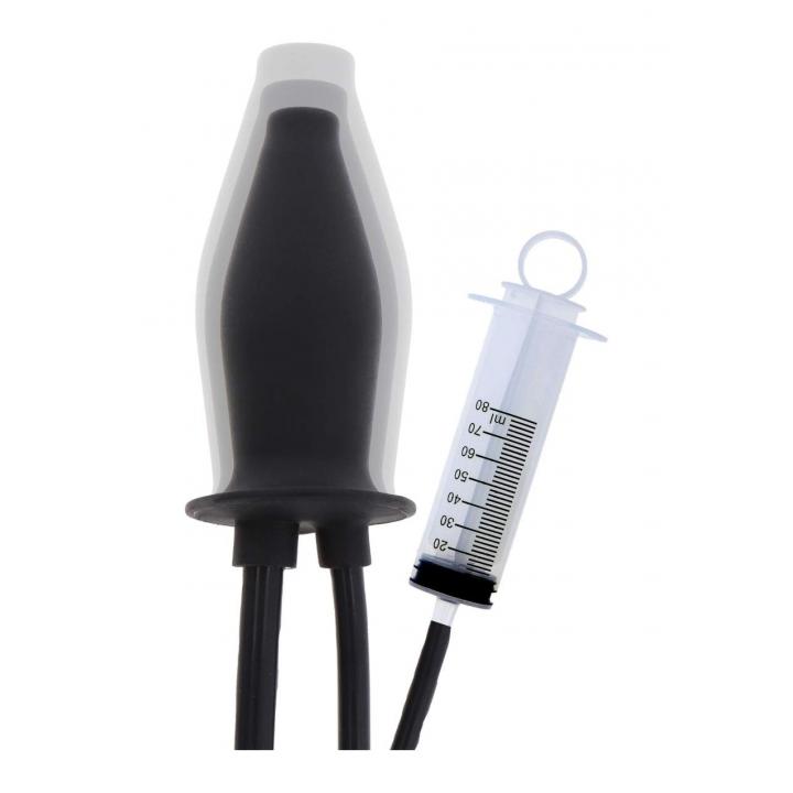 Silikonowy pompowany korek analny z funkcją nawilżania 10,5-11cm