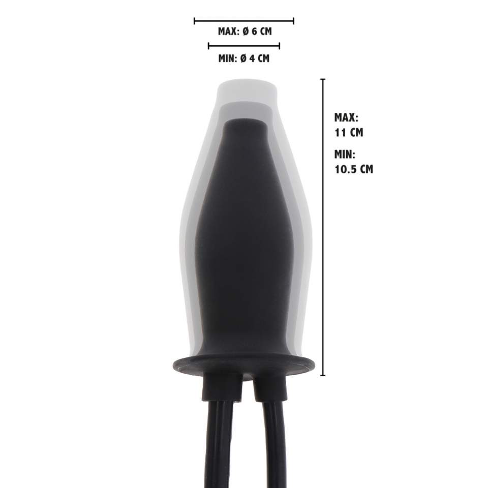 Silikonowy pompowany korek analny z funkcją nawilżania 10,5-11cm
