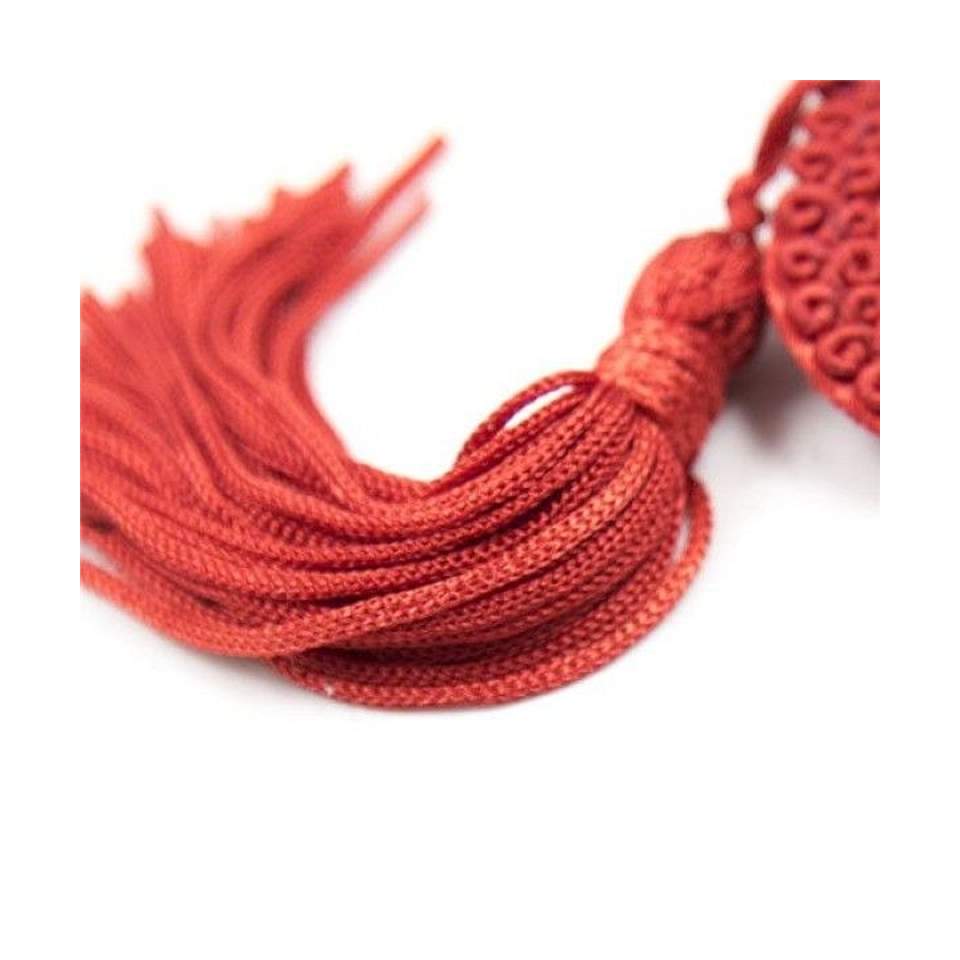 Urocze, samoprzylepne nakładki na sutki w kształcie serduszka z frędzelkami w kolorze czerwonym