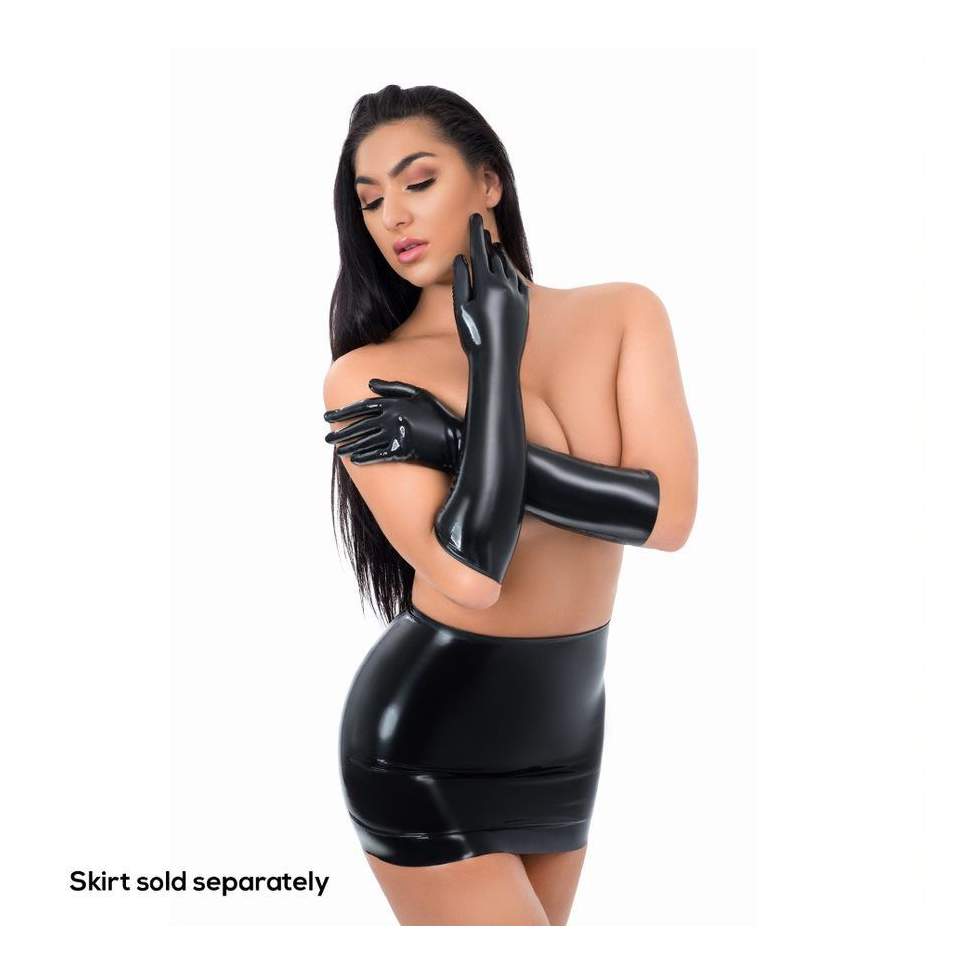 Długie , lateksowe rękawiczki- rozmiar L